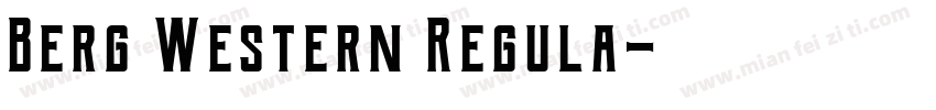 Berg Western Regula字体转换